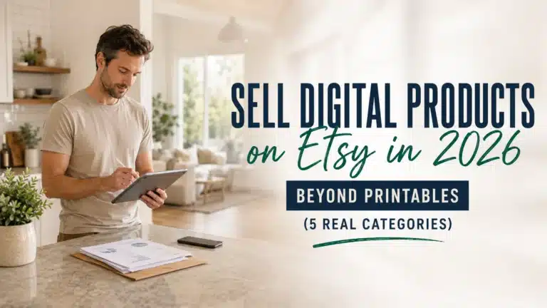 how to sell digital products on Etsy featured image