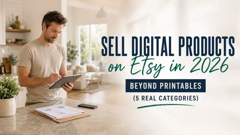 how to sell digital products on Etsy featured image