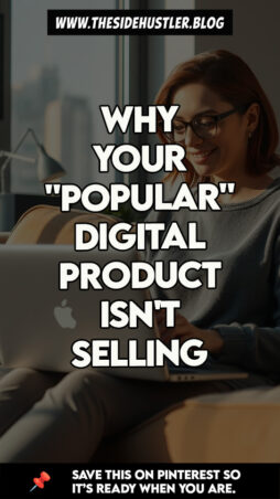 A woman explaining why high-competition digital products often lead to zero sales.
