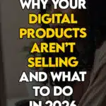 Female creator realizing why her generic digital products aren’t getting sales.