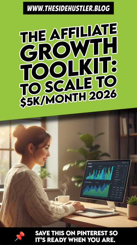 Woman looking at affiliate analytics dashboard on laptop, representing tools to scale affiliate income to $5,000/month in 2026.