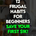 A woman successfully starting her frugal living journey and saving money.