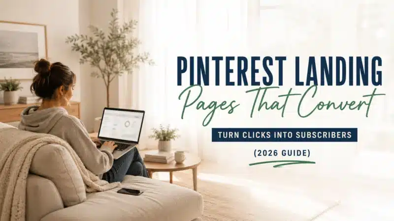 Pinterest landing page design featured image
