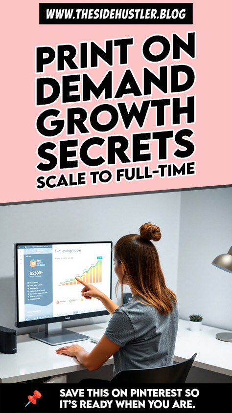 Focused woman analyzing print on demand sales chart on screen, learning growth strategies to scale her business.