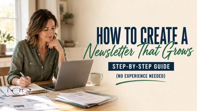 how to create a newsletter that grows her business featured image
