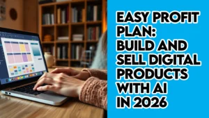 The design phase as you build and sell digital products with AI using Canva.