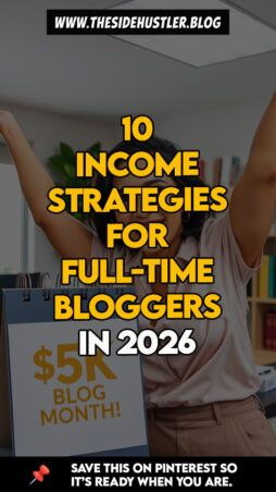 Woman building a full-time income from her blogging business.