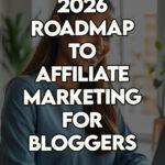 A woman professional reviewing a roadmap for affiliate marketing for bloggers to earn passive income.
