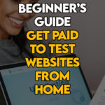 Woman getting started with user testing as a home-based side hustle.