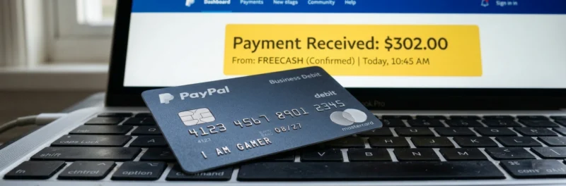 A PayPal notification showing a successful payout from one of the best game apps to win real money.