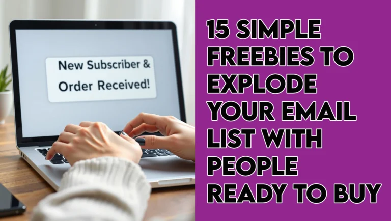 Using simple freebies to explode your email list and generate new sales notifications.