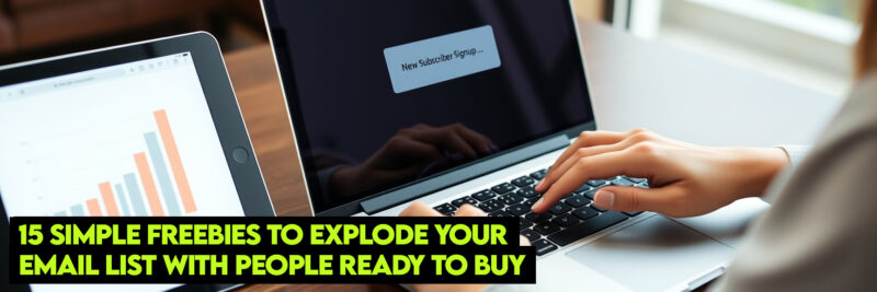 Using simple freebies to explode your email list and generate new sales notifications.