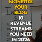 Blogger mapping out multiple income sources from her blog.