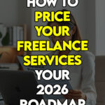 A professional woman reviewing a roadmap to price freelance services for fair compensation.