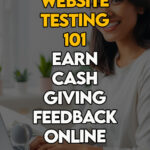 Woman completing a website feedback task and submitting a recording.