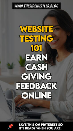 Woman completing a website feedback task and submitting a recording.