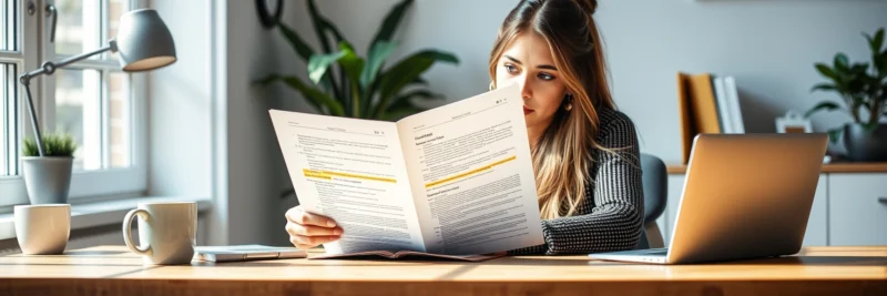 Woman reviewing blog content structure to understand how to optimize blog posts for SEO