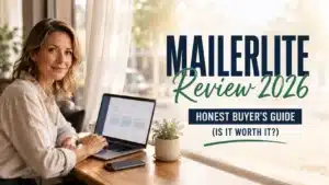 MailerLite review of the email platform's 2026 featured image