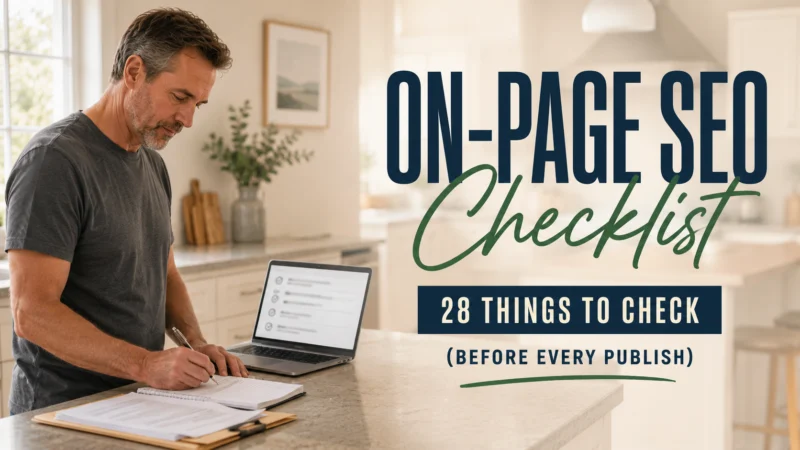n-page SEO checklist for bloggers featured image