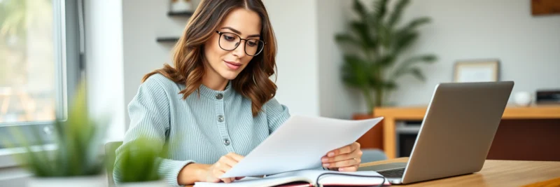 Female blogger planning content strategy using an SEO checklist for blog posts