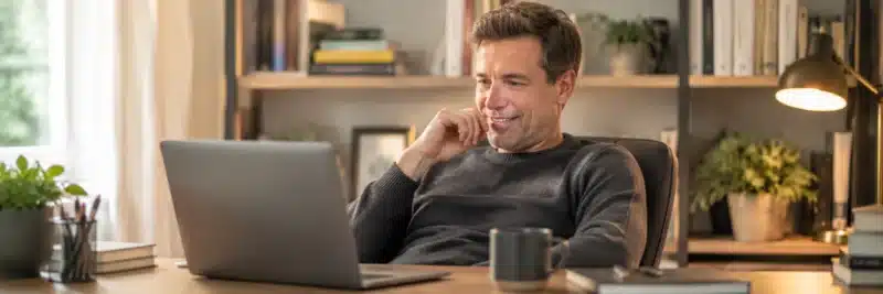 Writer reading a blog draft aloud to keep their own voice while using AI writing tools.