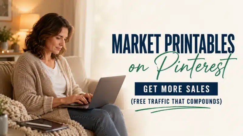 how to market printables on Pinterest featured image
