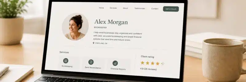 Building a freelance bookkeeping profile on Upwork or Fiverr to get first clients