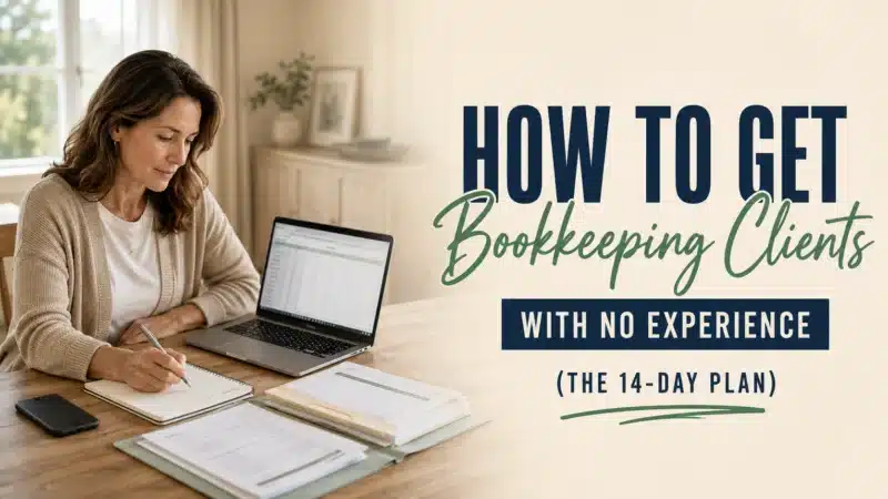 how to get bookkeeping clients with no experience in 2026 featured image.