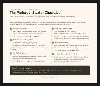 Pinterest Starter Checklist