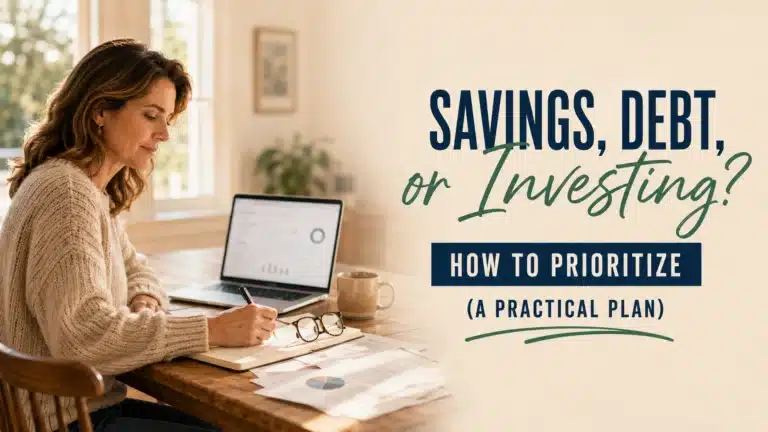 balance emergency savings debt and investing featured image