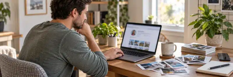 Person building a house sitting profile to attract clients