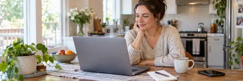 Person setting up and naming a savings account for a money saving challenge
