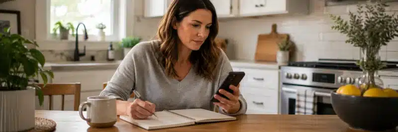 Person reviewing their budget before deciding where to invest a cash-back reward