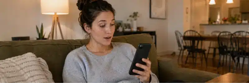 Person reviewing unused subscription charges on their phone