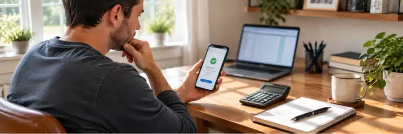 Person setting aside money from an Amazon FBA payout for taxes