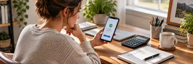 Person setting aside money from a digital product payout for taxes
