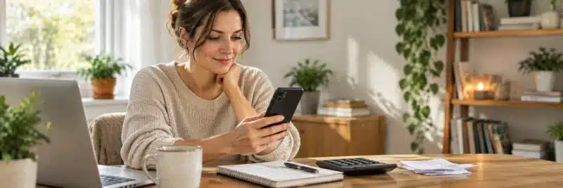 Person setting aside money from an Etsy payout for taxes