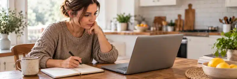 Person setting up their first budget using a budgeting app