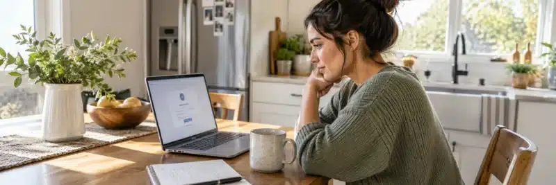 Person setting up their investment plan as a beginner