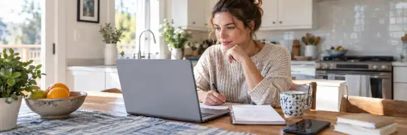 Person setting up a micro-investing account and automating contributions