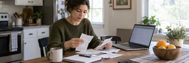 Person tracking side hustle income and expenses for tax purposes